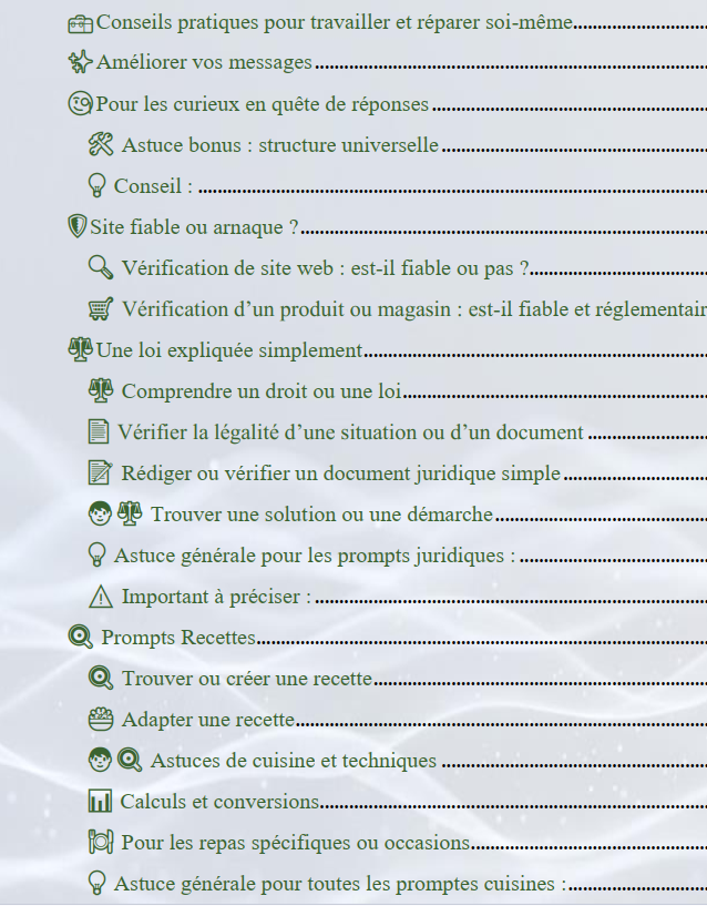 Sommaire et extraits du Guide